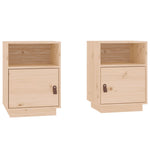 ZNTS Bedside Cabinets 2 pcs 40x34x55 cm Solid Wood Pine 818316