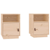 ZNTS Bedside Cabinets 2 pcs 40x34x55 cm Solid Wood Pine 818316