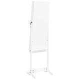 Mirror Jewellery Cabinet with LED Lights Free Standing White 353259