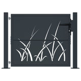 Garden Gate Anthracite 105x105 cm Steel Grass Design 153167