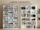 CD Storage Unit with Adjustable Shelves, 102 x 195 cm, Marble Effect T3398P378025