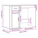 Desk Artisan Oak 100x49x75 cm Engineered Wood 857100