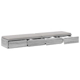 Bed Drawers Grey Sonoma 140 x 36.5 x 16.5 cm Engineered Wood 866952