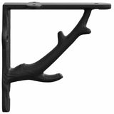 Wall Shelf Brackets 12 pcs Black 21.5 x 21.5 x 3.5 cm Steel 42038860