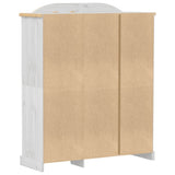 Wardrobe Corona White 151.5x52x186 cm Solid Wood Pine 4012159