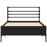 Bed Frame without Mattress Black 75x190 cm Small Single 845622