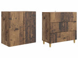 Cabinet Set 2 pcs 66 x 34.5 x 90 cm Engineered Wood 3416563