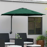 Garden Parasol Green 248 x 248 x 148 cm Polyester and Steel 42003228