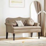 Chesterfield Bench Cappuccino 120.5 x 65 x 75 cm Faux Leather 42019283