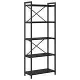 Bookshelf Black Oak 60 x 30 x 155 cm Engineered Wood 868383