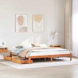 Bed Frame with Drawers without Mattress Wax Brown 180x200 cm Super King 3301967