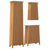 3 Piece Bathroom Furniture Set Solid Wood Pine 3223455