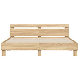 Bed Frame with LED without Mattress Sonoma Oak 180x200 cm Super King 3207527