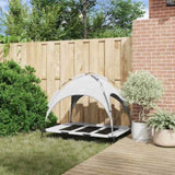 Dog Bed Folding Manual Silver Grey 122 x 93 x 106.5 cm Steel 42008176
