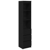 Highboard Black Oak 37.5x35x180 cm Engineered Wood 861662