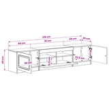 5 Piece LED TV Cabinet Old Wood Engineered Wood 3417012