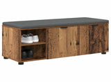 Hall Bench Old Wood 100 x 38 x 46 cm Engineered Wood and Fabric 891518