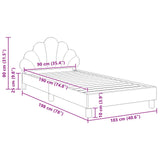 Children's Bed Frame with Headboard Pink 90 x 190 cm Velvet 42011158