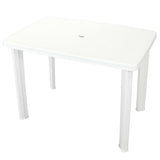 Outdoor Table White Plastic Medium Lightweight Garden Table 43592