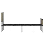 Metal Bed Frame without Mattress Sonoma Oak 137x190 cm 4007903