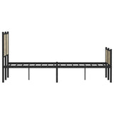 Metal Bed Frame without Mattress Sonoma Oak 137x190 cm 4007903