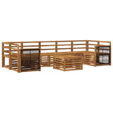 Outdoor Sofa Set 8 pcs Natural Solid Acacia Wood 3384140