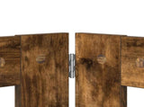 Dog Gate with Stands 4 pcs Smoked Oak 80 x 60 cm 892135