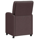 Dining Chairs with Wheels 2 pcs Dark brown 57 x 67 x 95 cm 42017851