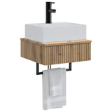 Wall-Mounted Wash Basin Artisan Oak 40 x 41 x 39 cm 890207