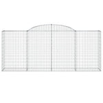 Arched Gabion Baskets 8 pcs 300x50x120/140 cm Galvanised Iron 3146725