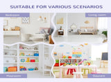 Kids Bookcase Shelf Storage Cabinet Unit, Living Room Sideboard w/ Six Compartments for Toys, Books T3398P347675