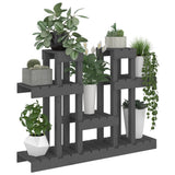 Plant Stand Grey 104.5x25x77.5 cm Solid Wood Pine 822099