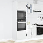 Oven Cabinets 2 pcs Porto Gloss White Engineered Wood 3315053