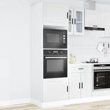 Oven Cabinets 2 pcs Porto Gloss White Engineered Wood 3315053