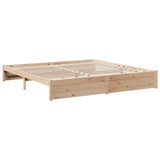 Bookcase Bed without Mattress 200x200 cm Solid Wood Pine 3324344