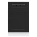 Kitchen Base Cabinet Kalmar Black Engineered Wood 853478