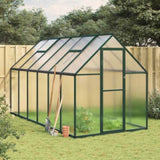 Greenhouse with Base Frame Green 334x169x195 cm Aluminium 3266327
