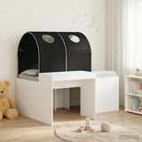 Bed with Tunnel 4 pcs Artisian Oak and Black Engineered Wood 3423514