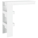 ZNTS Wall Bar Table White 102x45x103.5 cm Engineered Wood 811781