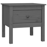 Side Tables 2 pcs Grey 50x50x49 cm Solid Wood Pine 813799