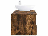 Bathroom Furniture Set 2 pcs Smoked Oak Engineered Wood 3404089