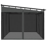 Gazebo with Mesh Walls Anthracite 4x3 m Steel 4003912