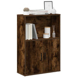 Bookcase Smoked Oak 60x24x85 cm Engineered Wood 860413