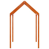 Kids' Bed Roof Wax Brown 207x80.5x151.5 cm Solid Wood Pine 846969