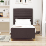 ZNTS Bed Frame Dark Brown 90x200 cm Fabric 3344623
