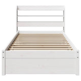 Bed Frame with Headboard without Mattress White 90x200 cm 3306731