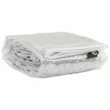 Clear Tarpaulin with Eyelets 8x8 m PVC 4018621