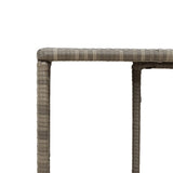 Storage Shelves 2 pcs Grey Poly Rattan 366132