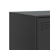 TV Cabinets 2pcs Black 67x39x44 cm Steel 841632