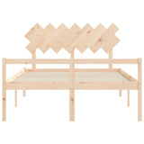 Senior Bed without Mattress 140x190 cm Solid Wood 3195526